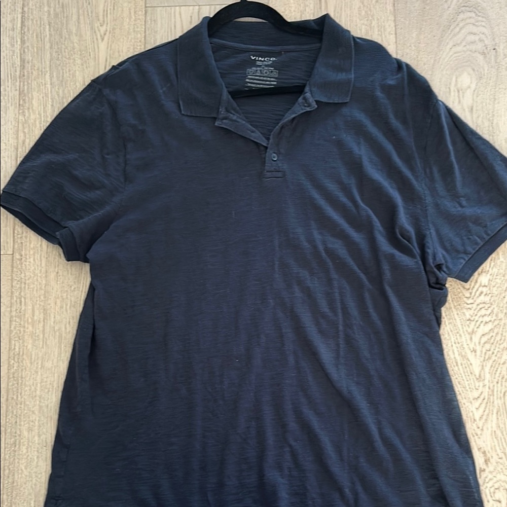 Vince Men's Navy Polo Shirt